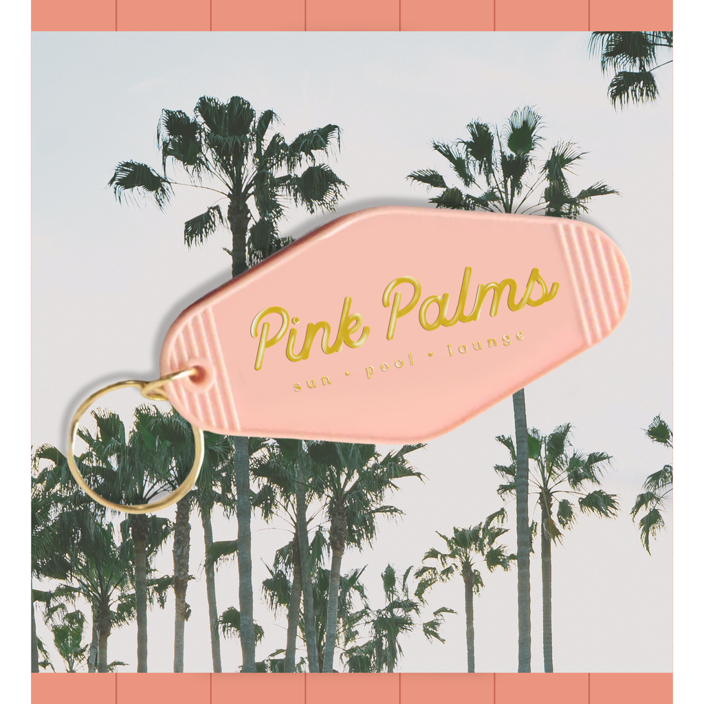 Pink Palms Motel Keychain